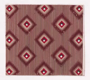 Textile Design with Alternating Lozenges over a Striped Background