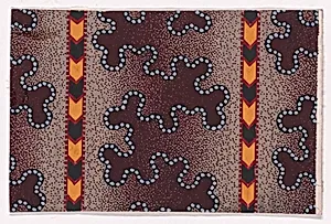 Textile Design with Alternating Quatrefoils Bordered with Pearls and Framed by Interlacing Ribbons by Anonymous, Alsatian, 19th century