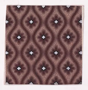 Textile Design with Alternating Vertical Rows of Rosettes with Quatrefoil Shapes in the Center Framed by Undulating Vertical Garlands