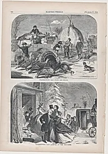 Thanksgiving Day – Arrival At the Old Home (from "Harper's Weekly," Vol. II) by Winslow Homer|Harper's Weekly|Harper & Brothers