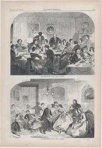 Thanksgiving Day – The Dance (from "Harper's Weekly," Vol. II)
