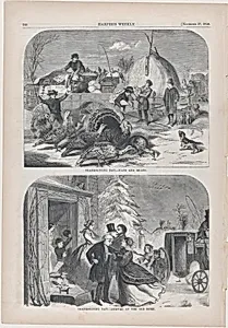 Thanksgiving Day – Ways and Means (from "Harper's Weekly," Vol. II) by Winslow Homer|Harper's Weekly|Harper & Brothers