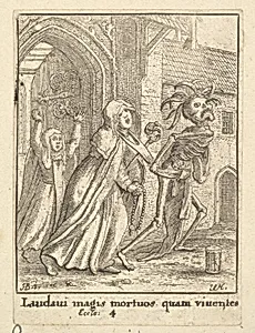 The Abbess, from the Dance of Death by Wenceslaus Hollar|Hans Holbein the Younger