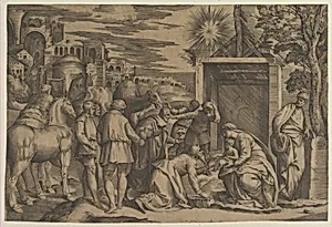 The Adoration of the Magi by Battista Franco|Monogrammist 9|Marco Angolo del Moro