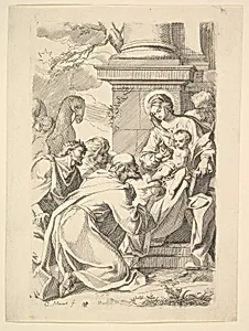 The Adoration of the Magi (copy in reverse) by Carlo Maratti