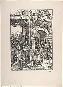 The Adoration of the Magi, from "The Life of the Virgin" by Albrecht Dürer