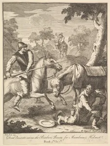 The Adventure of Mambrino's Helmet (Six Illustrations for Don Quixote)