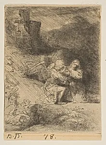 The Agony in the Garden by Rembrandt (Rembrandt van Rijn)