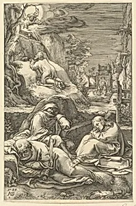 The Agony in the Garden, from "The Passion of Christ" by Anonymous|Hendrick Goltzius