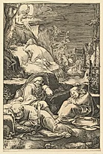 The Agony in the Garden, from "The Passion of Christ" by Hendrick Goltzius|Abraham Hogenberg