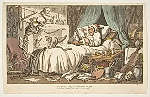 The Antiquary's Last Will and Testament (The English Dance of Death, plate 2) by Thomas Rowlandson|Rudolph Ackermann, London