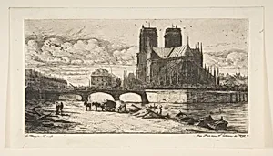 The Apse of Notre-Dame, Paris by Charles Meryon