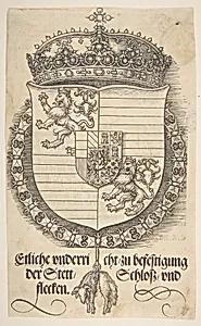 The Arms of Ferdinand I, King of Hungary and Bohemia by Albrecht Dürer