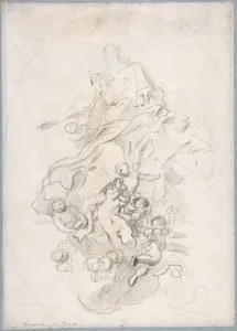 The Assumption of the Virgin (recto); Architectural Notations (verso)