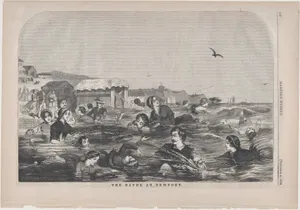 The Bathe at Newport (from "Harper's Weekly," Vol. II)
