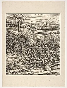 The Battle Near Hulst, from Der Weisskunig by Hans Burgkmair|Jost de Negker|Marx Treitz-Sauerwein von Ehrentreitz