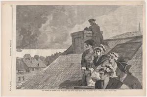 The Battle of Bunker Hill – Watching the Fight from Copp's Hill, in Boston (from "Harper's Weekly," Vol. XIX)