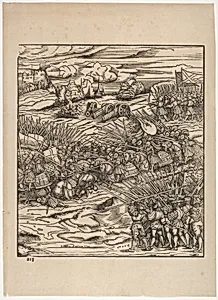 The Battle of the Spurs, from "Der Weisskunig" by Hans Burgkmair|Jost de Negker|Marx Treitz-Sauerwein von Ehrentreitz
