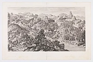 The Battle of Yešil-köl-nör by Charles Nicolas Cochin II|Nicolas de Launay|Giovanni Damasceno Salusti