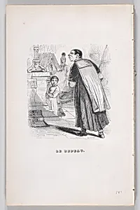 "The Beadle" from The Complete Works of Béranger by Fournier & Perrotin|J. J. Grandville|Théodore Maurisset|Pierre Jean de Béranger