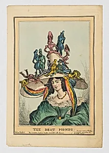 The Beau Monde: Our modern ladies heads are fill'd with Bows by Thomas McLean|William Heath ('Paul Pry')