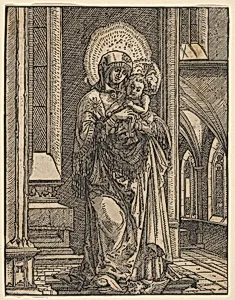 The Beautiful Virgin of Regensburg in a Church by Albrecht Altdorfer