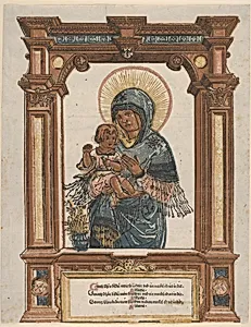 The Beautiful Virgin of Regensburg in an Architectural Frame by Albrecht Altdorfer