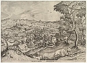 The Belgian Wagon (Plaustrum Belgicum) from The Large Landscapes by Pieter Bruegel the Elder|Johannes van Doetecum I|Lucas van Doetecum|Hieronymus Cock
