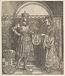 The Betrothal of Mary of Burgundy from the Triumphal Arch of Emperor Maximilian I by Albrecht Dürer