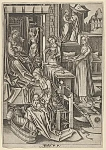 The Birth of Mary, from The Life of the Virgin