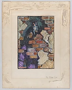The Black Cat, for Edgar Allan Poe's “Selected Tales of Mystery,” 1909 by John Byam Liston Shaw|Edgar Allan Poe