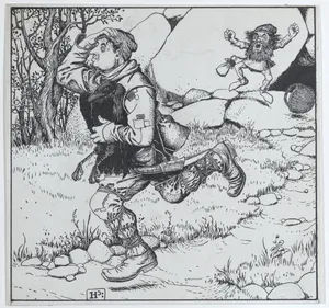 The Blacksmith Chooses Ye Raven and Runs Away With It, for "The Wonder Clock"