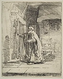 The Blindness of Tobit by Rembrandt (Rembrandt van Rijn)