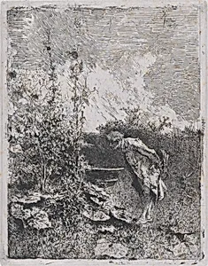 The botanist: a man in a garden examining its contents by Mariano Fortuny, 1838–1874