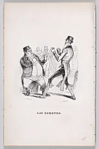 "The Boxers" from The Complete Works of Béranger by J. J. Grandville|Pierre Jean de Béranger|John Thompson|Fournier & Perrotin