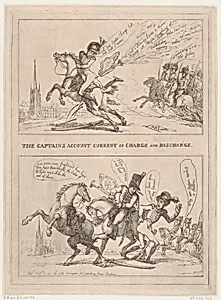 The Captain's Account Current of Charge and Discharge by Thomas Rowlandson|Giles Grinagain [pseudonym]