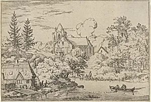 The Casks and Planks at the Back of the River by Allart van Everdingen
