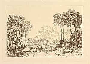 The Castle above the Meadows (Liber Studiorum, part II, plate 8) by Joseph Mallord William Turner