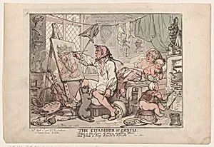 The Chamber of Genius by Thomas Rowlandson