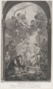 The Chapel of the Enfants-Trouvés in Paris: Les Rois mages Gaspard et Melchoir adorant l'Enfant Jésus