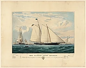The Clipper Yacht "America" – Built by Mr. George Steers of New York for John C. Stevens, Esq. and Associates of the New York Yacht Club by Frances Flora Bond Palmer|Nathaniel Currier