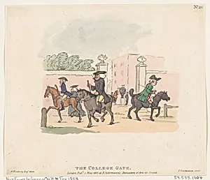 The College Gate by Thomas Rowlandson|Rudolph Ackermann, London|Henry William Bunbury