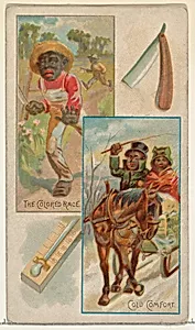 The Colored Race / Cold Comfort, from the Jokes series (N118) issued by Duke Sons & Co. to promote Honest Long Cut Tobacco by American Tobacco Company|W. Duke, Sons & Co.|George S. Harris & Sons