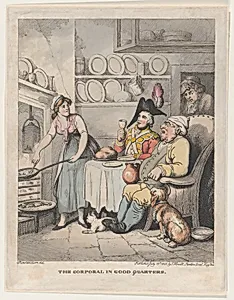 The Corporal in Good Quarters by Thomas Rowlandson