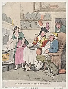 The Corporal in Good Quarters by Thomas Rowlandson