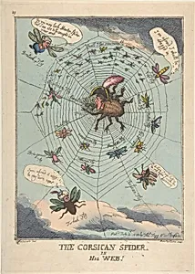 The Corsican Spider in His Web! by Thomas Rowlandson|George Murgatroyd Woodward|Thomas Tegg