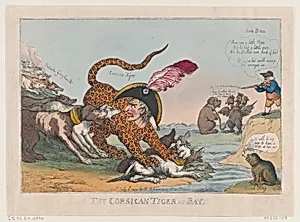 The Corsican Tiger at Bay! by Thomas Rowlandson|Rudolph Ackermann, London