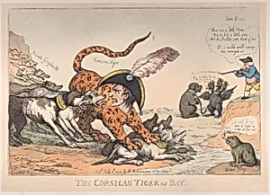 The Corsican Tiger at Bay! by Rudolph Ackermann, London|Thomas Rowlandson
