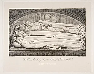 The Counsellor, King, Warrior, Mother & Child in the Tomb, from "The Grave," a Poem by Robert Blair by Robert Blair|Rudolph Ackermann, London|William Blake|Luigi Schiavonetti