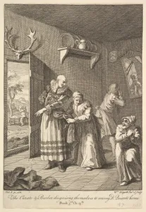 The Curate and Barber Disguising Themselves to Convey Don Quixote Home (Six Illustrations for Don Quixote)
